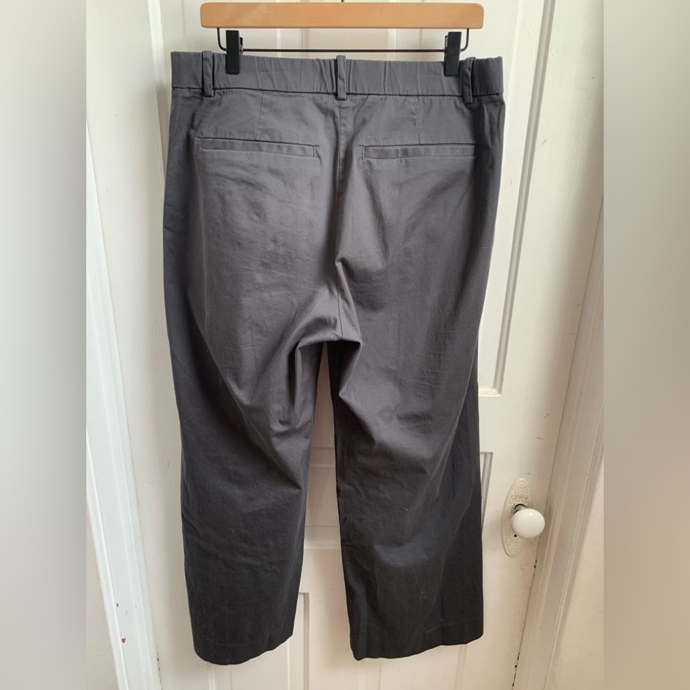 Abercrombie & Fitch Tailored Wide Leg Chino Pants Dark Gray Size 30 - Picture 2 of 5